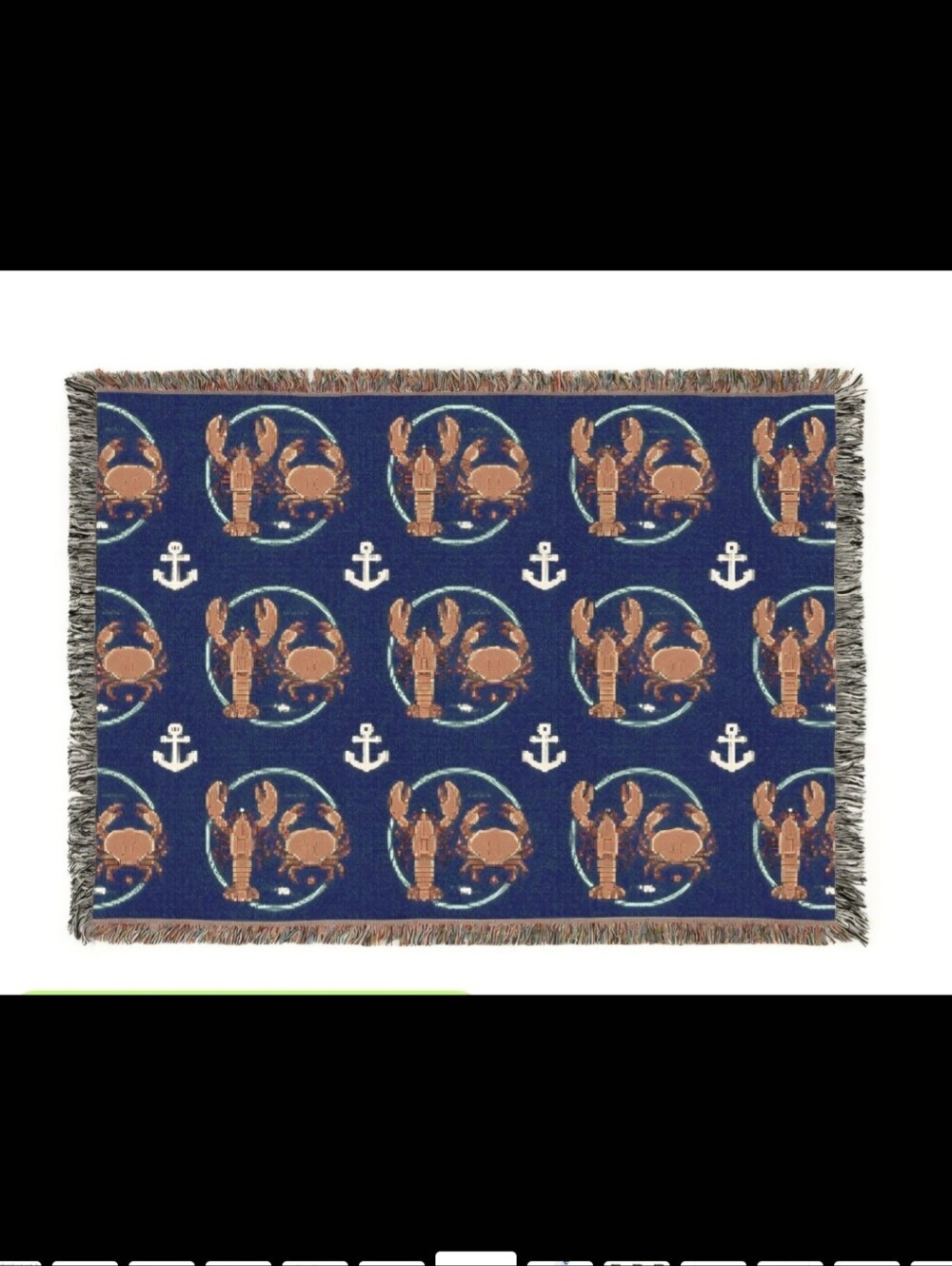 We Shell Sea Design Woven 80"x60" Throw Blanket